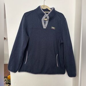 L.L. Bean Navy Blue Button-Up Sweater